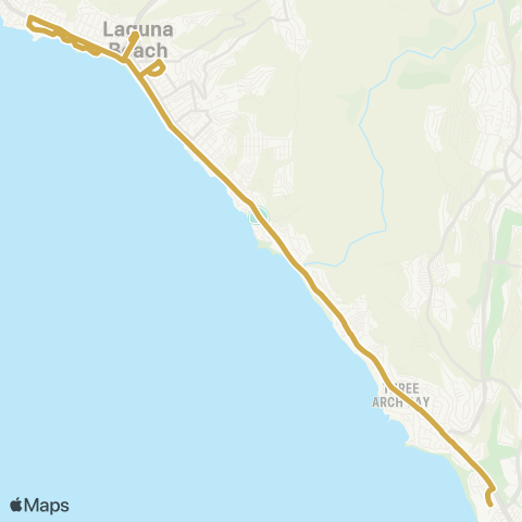 Laguna Beach Coastal Trolley map