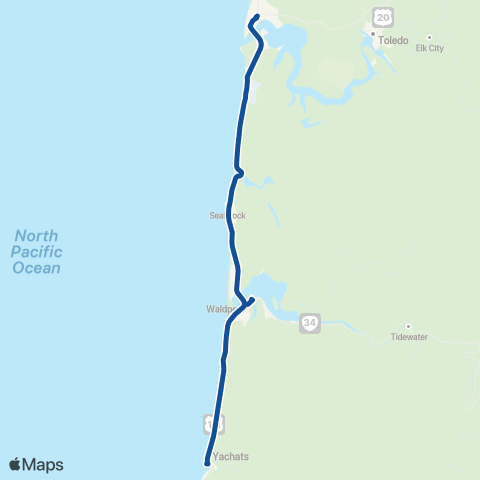 Lincoln County Transit South County map