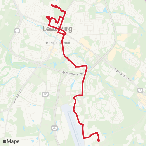 Loudoun County Transit Rust_Library / Ida_Lee / County_Complex map