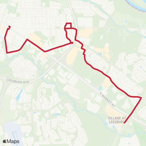 Loudoun County Transit Village at Leesburg / Wegmans map