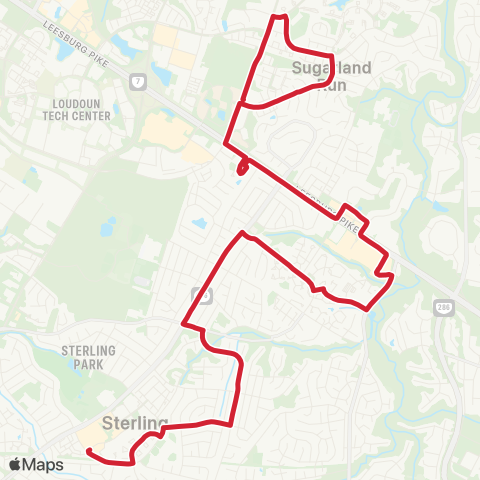 Loudoun County Transit Sugarland Run map