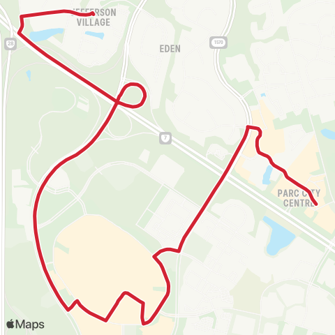 Loudoun County Transit Countryside Connector map