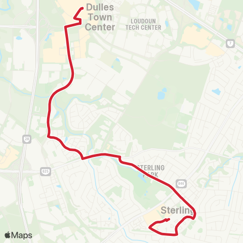 Loudoun County Transit Sterling Connector map