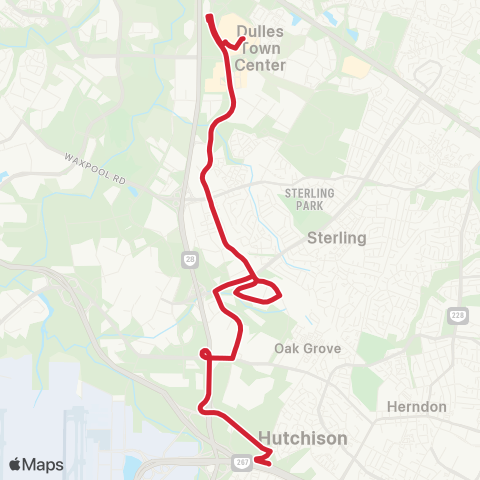 Loudoun County Transit Atlantic Connector - Innovation Station map