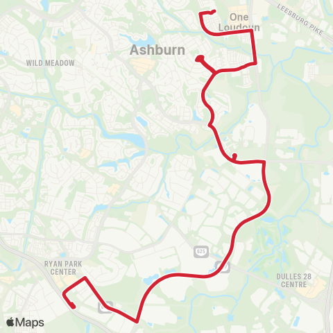 Loudoun County Transit Ashburn Metro Sta - Oneloudoun - Potomac Green map