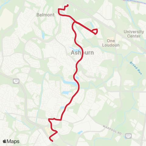 Loudoun County Transit Ashburn Village map