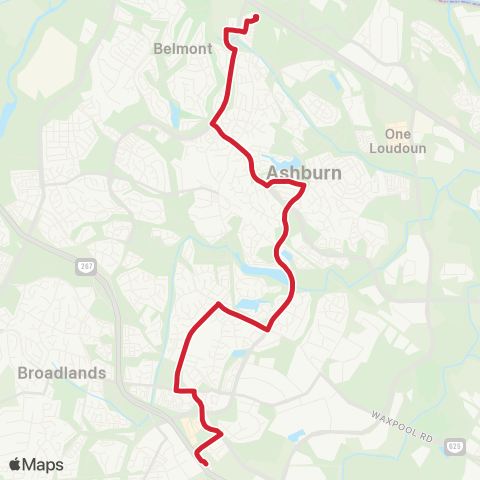 Loudoun County Transit Ashburn Village map