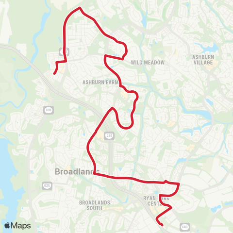 Loudoun County Transit Ashburn Farm map