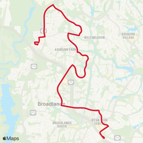 Loudoun County Transit Ashburn Farm map