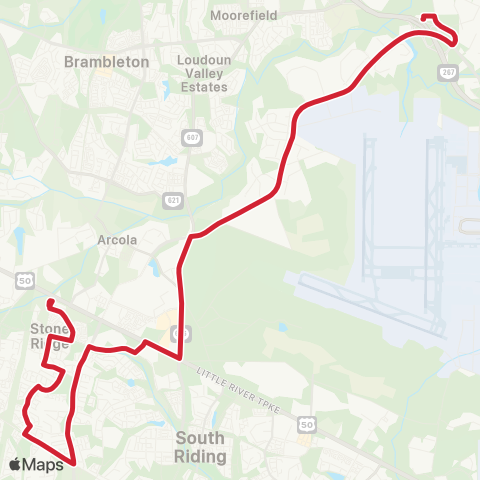 Loudoun County Transit Stone Ridge map