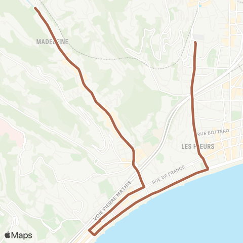 Lignes d'Azur Parc Impérial - La Madeleine map