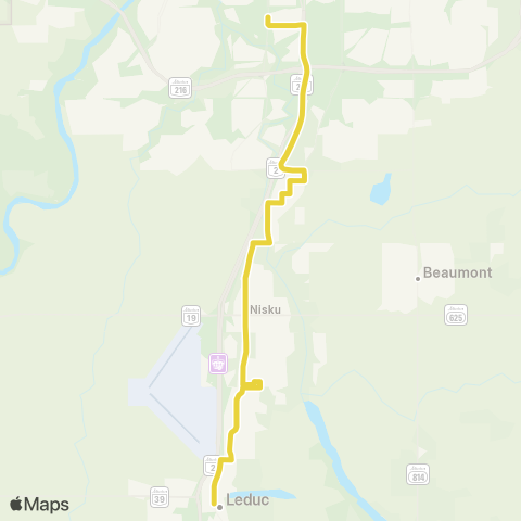 Leduc Transit Leduc - Nisku - Edmonton map