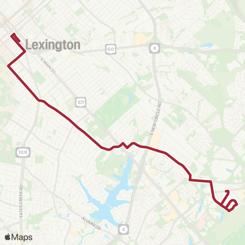 Lextran Woodhill map