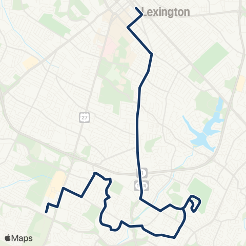 Lextran Tates Creek Road map