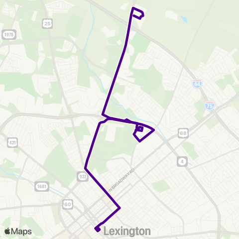 Lextran Newtown Pike map