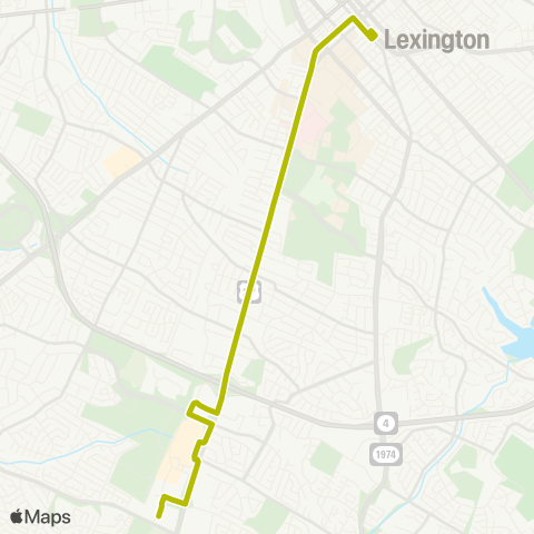 Lextran Nicholasville Road map