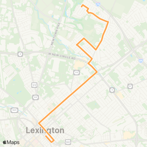 Lextran North Broadway map