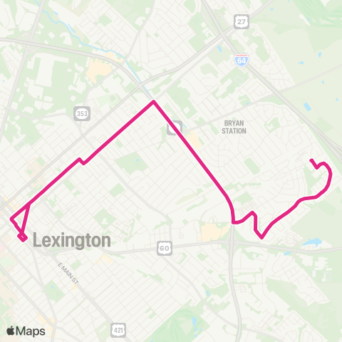 Lextran North Limestone map