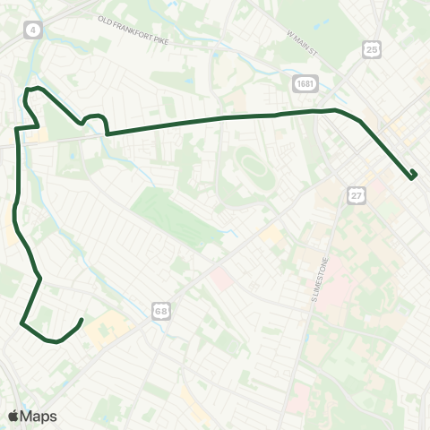 Lextran Versailles Road map