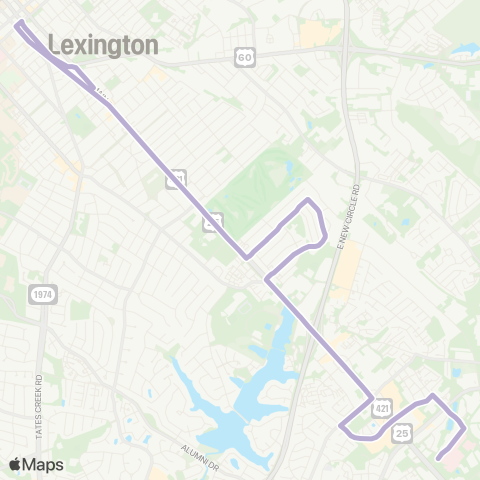 Lextran Richmond Road map