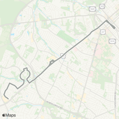 Lextran South Broadway map