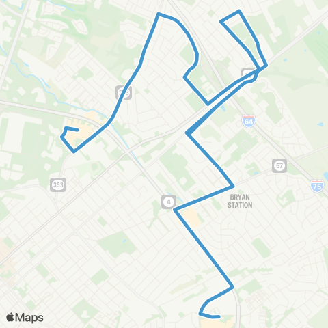 Lextran Northside Connector map