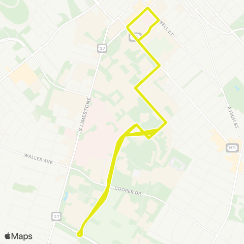 Lextran UK Yellow Route map