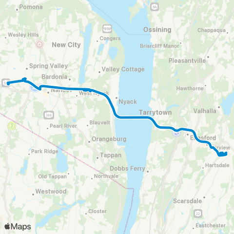 Hudson Link H03 (Monsey-White Plains) map