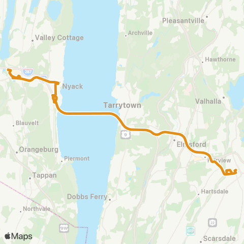 Hudson Link H05 (Palisades Center-White Plains) map