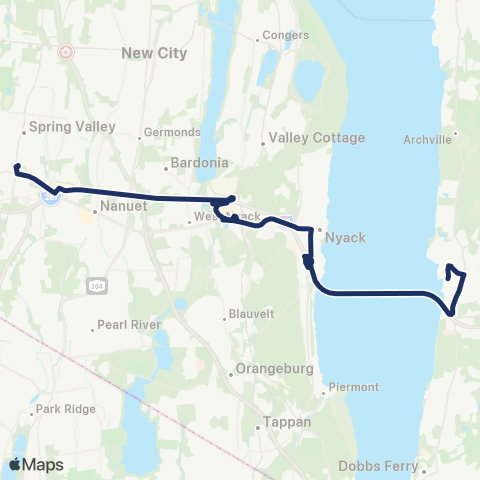 Hudson Link GMMCB Path Shuttle map