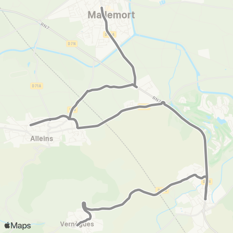 Libébus Alleins - Vernegues - Mallemort map