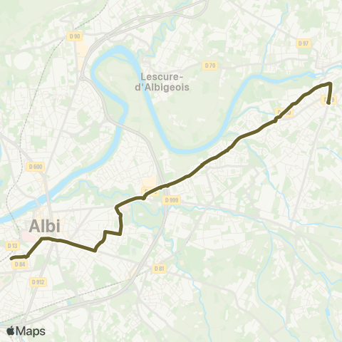 LibéA Gare Albi-Ville - Renaudié / St-Juéry map