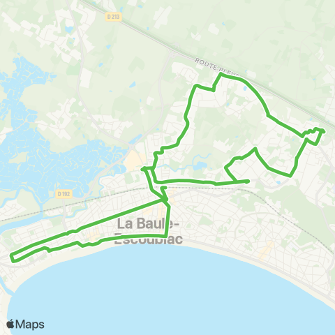 Lila Presqu'île La Baule Bus map