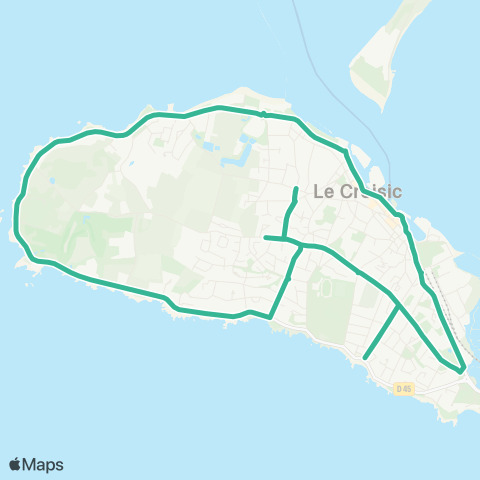 Lila Presqu'île Ligne interne au Croisic map