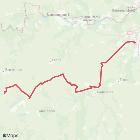 Linéad (scolaires) 115 map