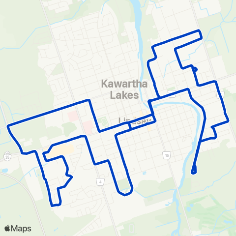 Lindsay Transit  map