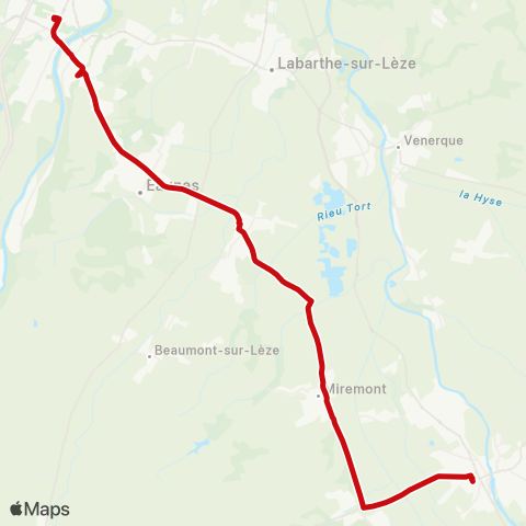 liO Auterive - Lagardelle - Muret SNCF map