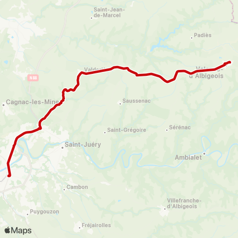 liO Albi - Valderies - Valence map