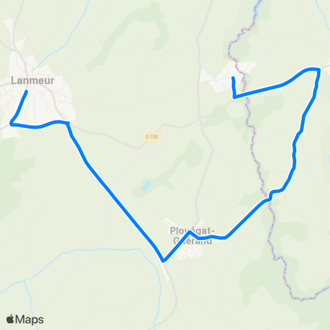 LinéoTim Lanmeur Plouegat Gue map