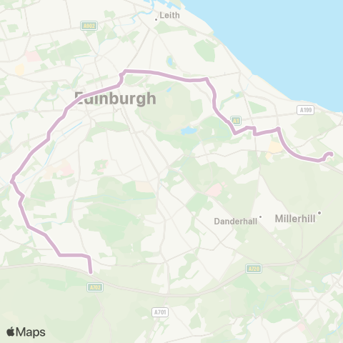 Lothian Buses Fairmilehead - Queen Margaret Uni map