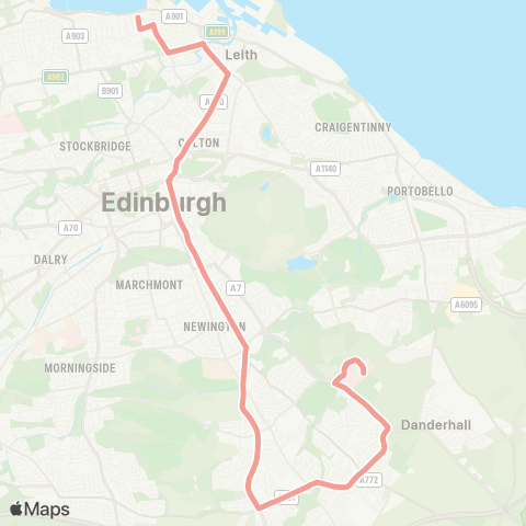 Lothian Buses Newhaven - Royal Infirmary map