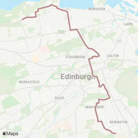 Lothian Buses Muirhouse - King's Buildings map