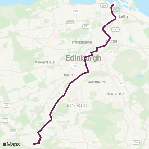 Lothian Buses Ocean Terminal - Bonaly map