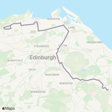 Lothian Buses Muirhouse - Greendykes map