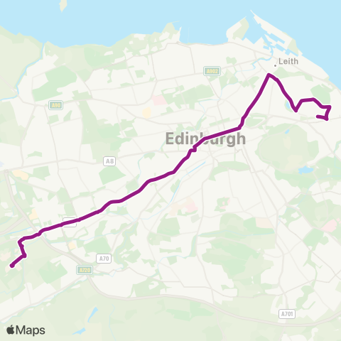 Lothian Buses Heriot-Watt Uni - Restalrig map