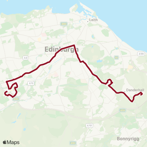 Lothian Buses Wester Hailes - Millerhill map