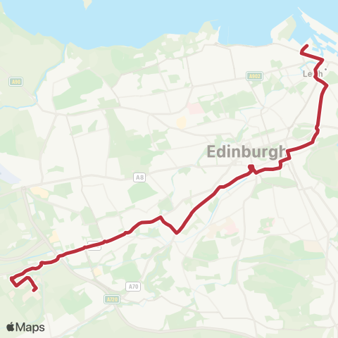 Lothian Buses Heriot-Watt Uni - Ocean Terminal map