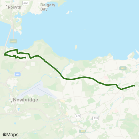 Lothian Country Buses Queensferry - Edinburgh map