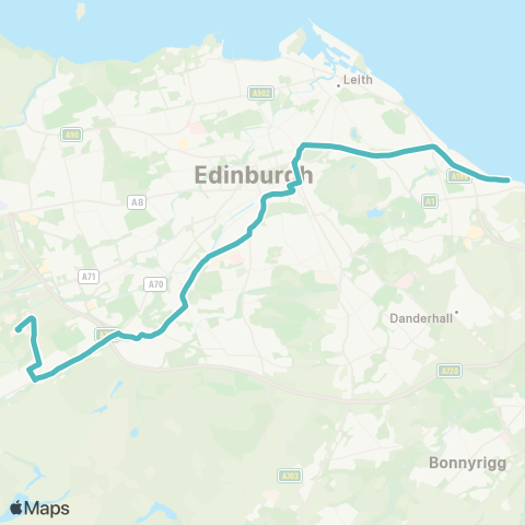 Lothian Buses Heriot-Watt Uni - King's Road map