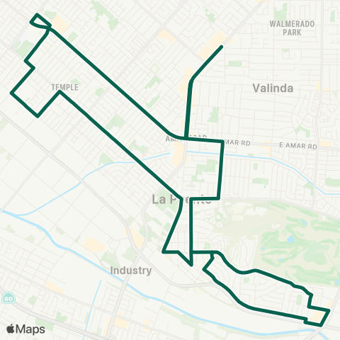 La Puente LINK Green Line map